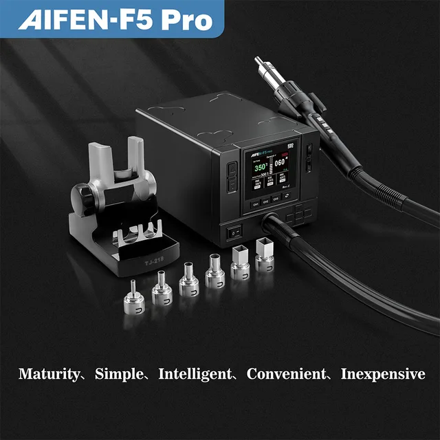 هوت إير احترافي AIFEN F5PRO (قدرة 1000 واط) – تحكم ذكي (AI) لفك وتركيب الآيسيهات والمكونات الدقيقة 5