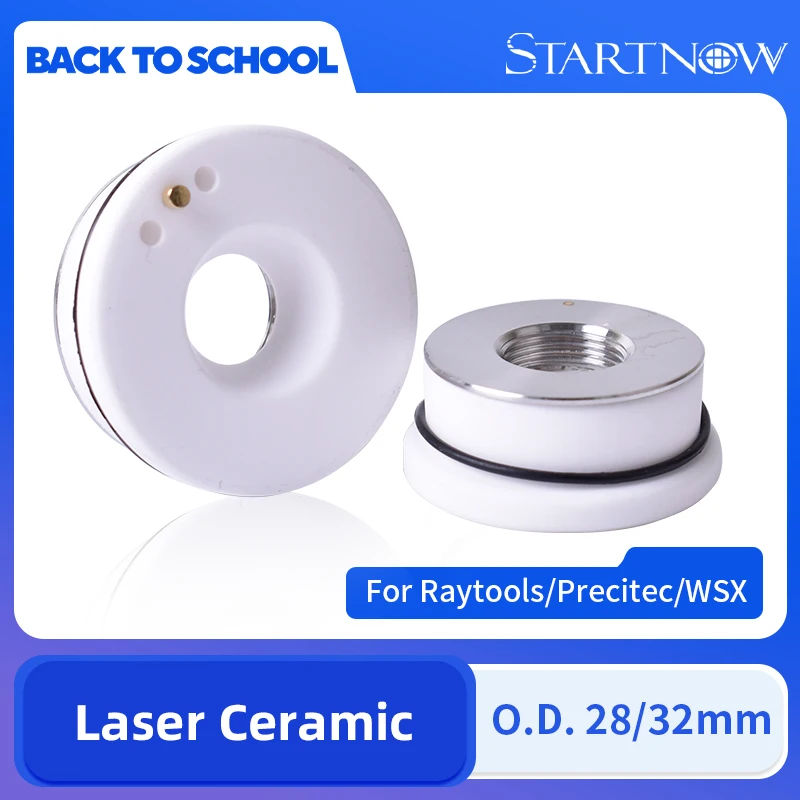 Produktbild von Laser-Keramik-Düsenhalter 28 Mm & 32 Mm – 5 Stück Für Precitec, WSX, Raytools (Faserlaser)