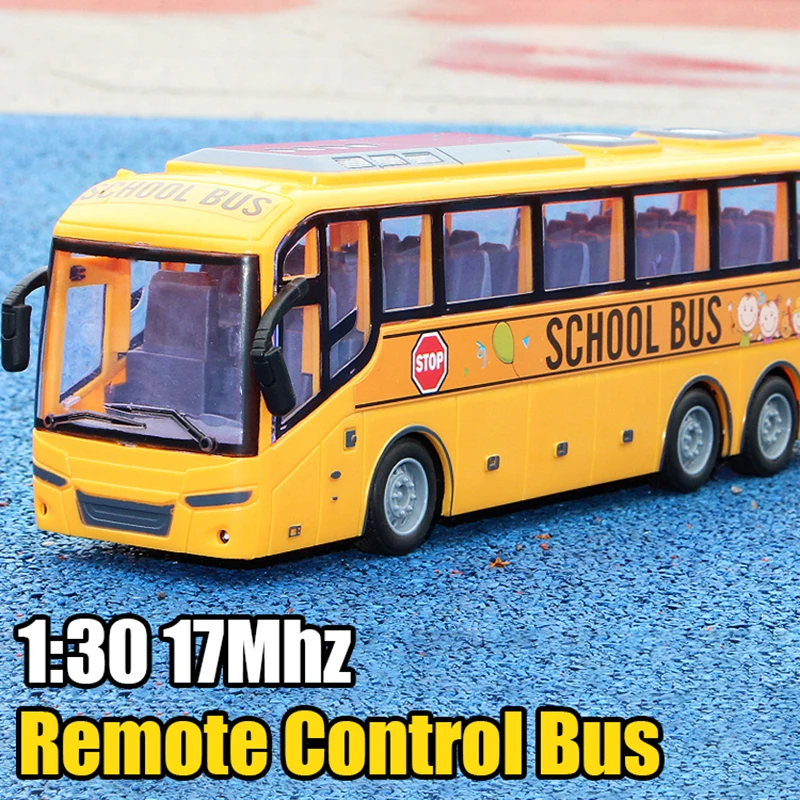 ABS Remote Control Bus Toy with Light for Kids