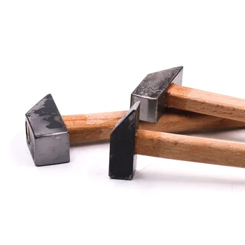 Martelli Goldworking strumento per la creazione di gioielli in oro e argento piccola testa quadrata Mini martello quadrato in metallo in ghisa con manico in legno