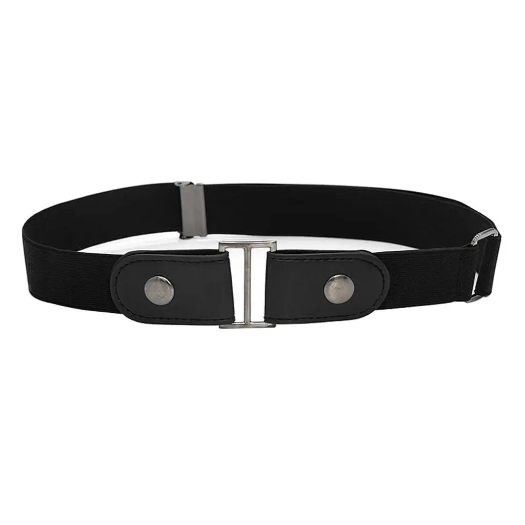 Leather No Buckle Belt Women Mens Buckle Free Belt Stretchy for Jeans