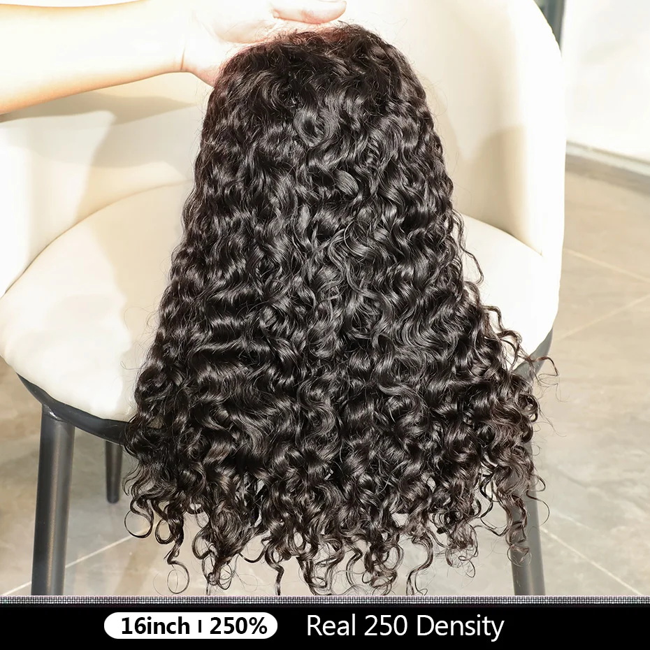 5x5 글루리스 즉시 착용 가능한 가발 100% 인모 워터 웨이브 웨트 앤 웨이비 가발 13x4 인비저블 레이스 프론트 가발 베트남산 생모 여성용