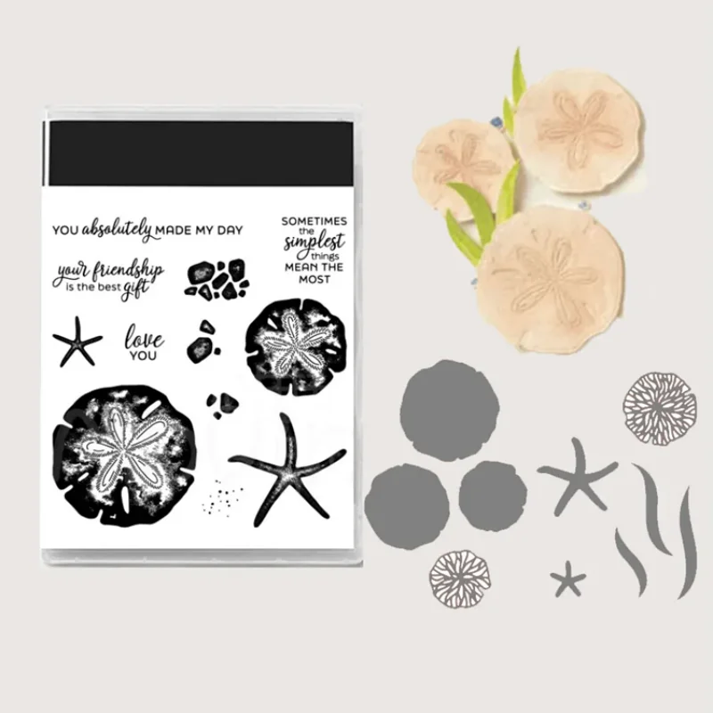 

Annual Catalog Seaside Wishes Clear Stamp and Metal Cutting Dies for DIY Craft Scrapbooking