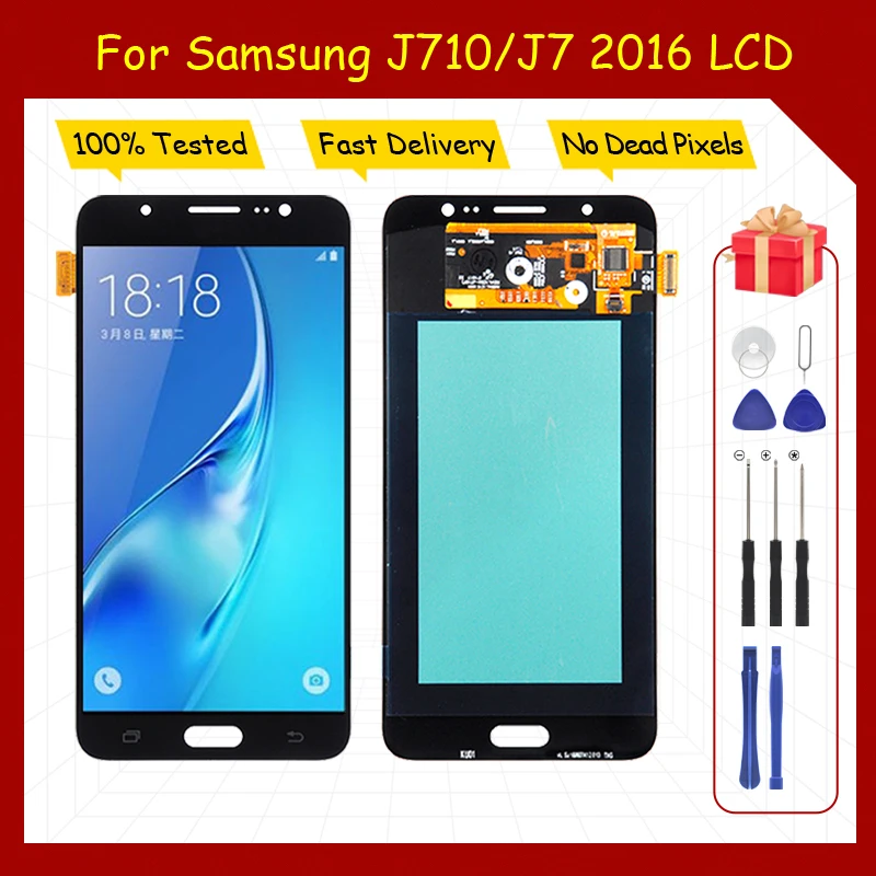 

1Pcs 5.5 Inch J7 2016 Display For Samsung Galaxy J710 Lcd Touch Screen Digitizer Assembly SM-J710FN SM-J710F J7108 With Tools