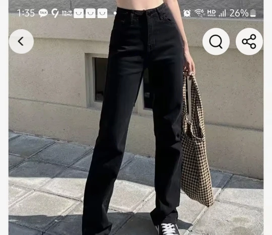 Women's Korean Y2K High Waist Straight Leg Jeans photo review