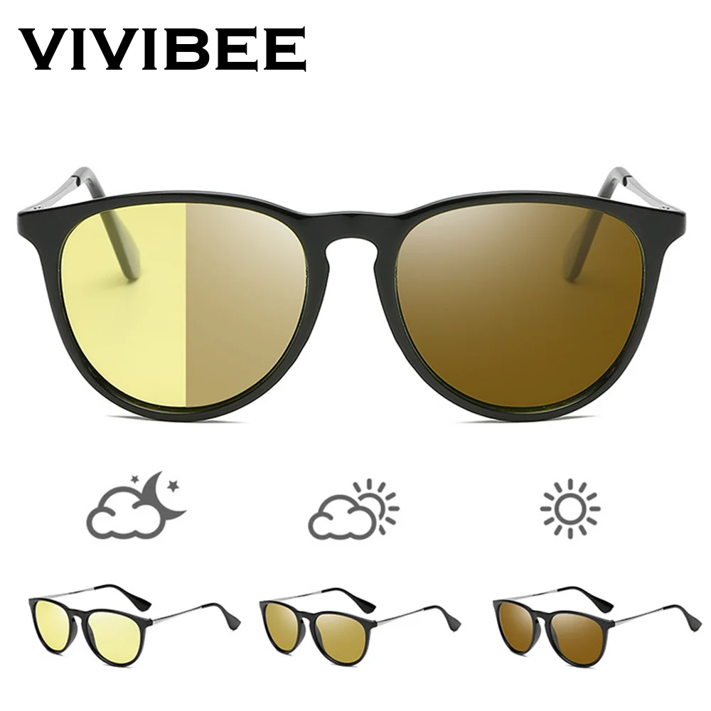 Photochromic Night Vision Glasses For Dark Driving Men Women Polarized UV400 Square Color Changing Goggles night vision sunglasses photochromic sunglasses night vision glasses driving sunglasses