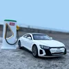 1:36 Audi RS ETron GT Coupe Alloy New Energy Car Model Diecasts Metal Charging Vehicles Car Model Sound and Light Kids Toys Gift 1