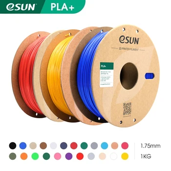eSUN 3D Printer Filament PLA+ 1.75mm Dimensional Accuracy +/- 0.03mm 1KG (2.2 LBS) Spool 3D Printing Material For 3D Printers 1