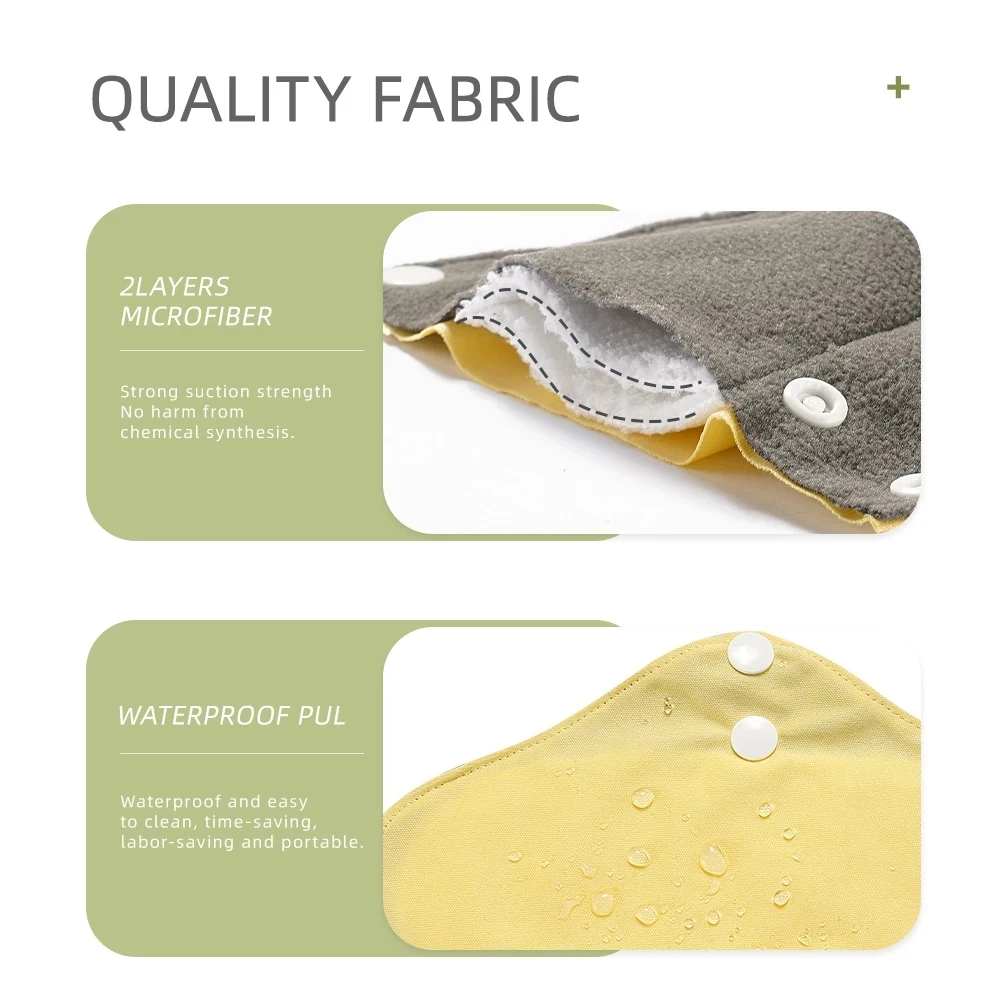 HappyFlute 5pcs/set Random Reusable Menstrual Pads Sanitary Napkin Absorbent Menstrual Ecological Cloth Pads With Fashion Prints