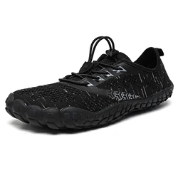 Breathable Quick - Dry Aqua Shoes for Beach and River Adventures (High - quality black)