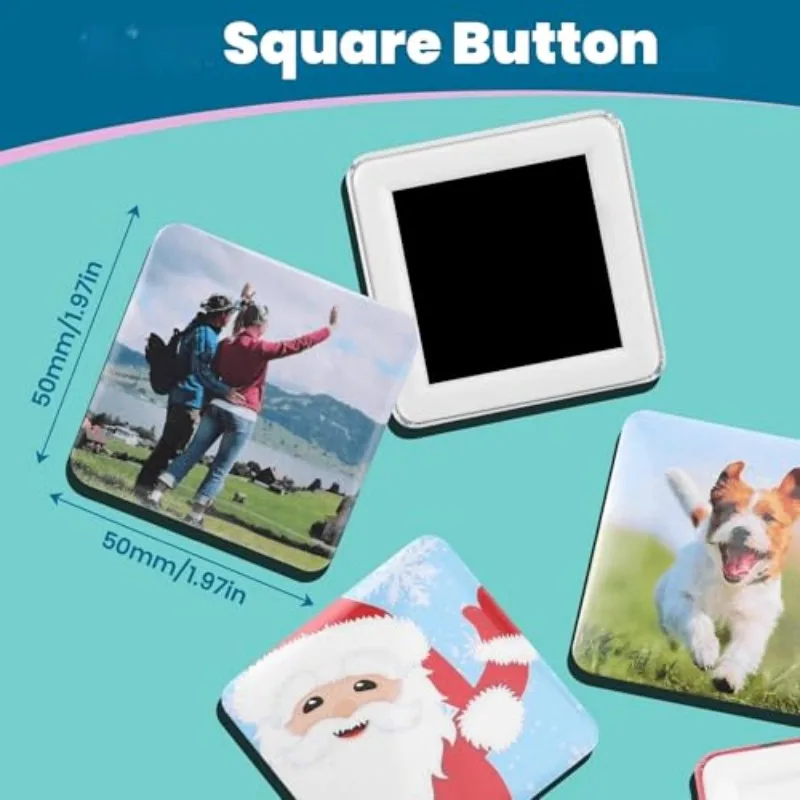 Badge Maker Square Refrigerator Badge Machine 50x50mm Is Suitable for Making Fridge Magnets/Badge Pins As A Gift for Children