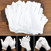 24PCS White Cotton Work Gloves Breathable Soft Cloth Liners Safety Gloves for Men Women Gardening Jewelry Coin Silver Warehouse 4