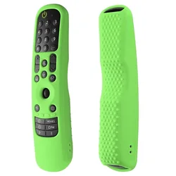 Shockproof Silicone Remote Control Cover in Black (Luminous Green)