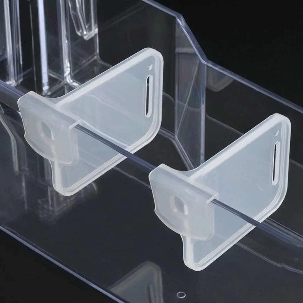 Refrigerator Storage Partition 4Pcs Home Refrigerator Retractable Plastic Divider Storage Splint Kitchen Bottle Can Shelf Organizer