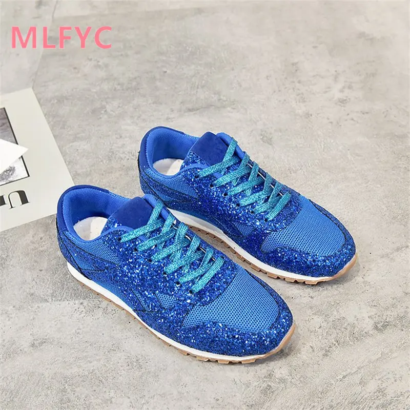 sneakers casual shoes 2023 autumn new breathable rhinestone thick soled student shoes fashionable comfortable flat shoes