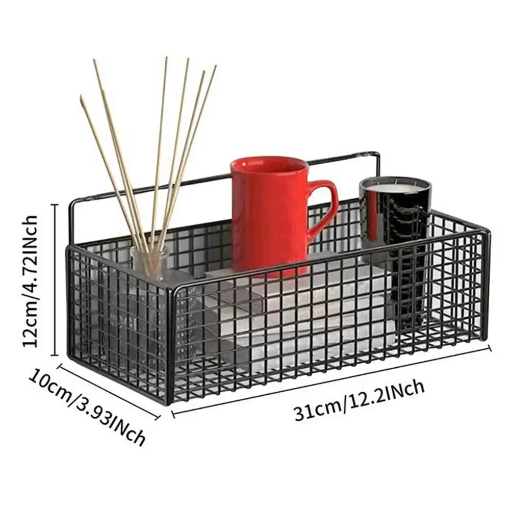 Rustproof Adhesive Shower Caddy Basket - No-Drill Bathroom Wall Shelf Organizer