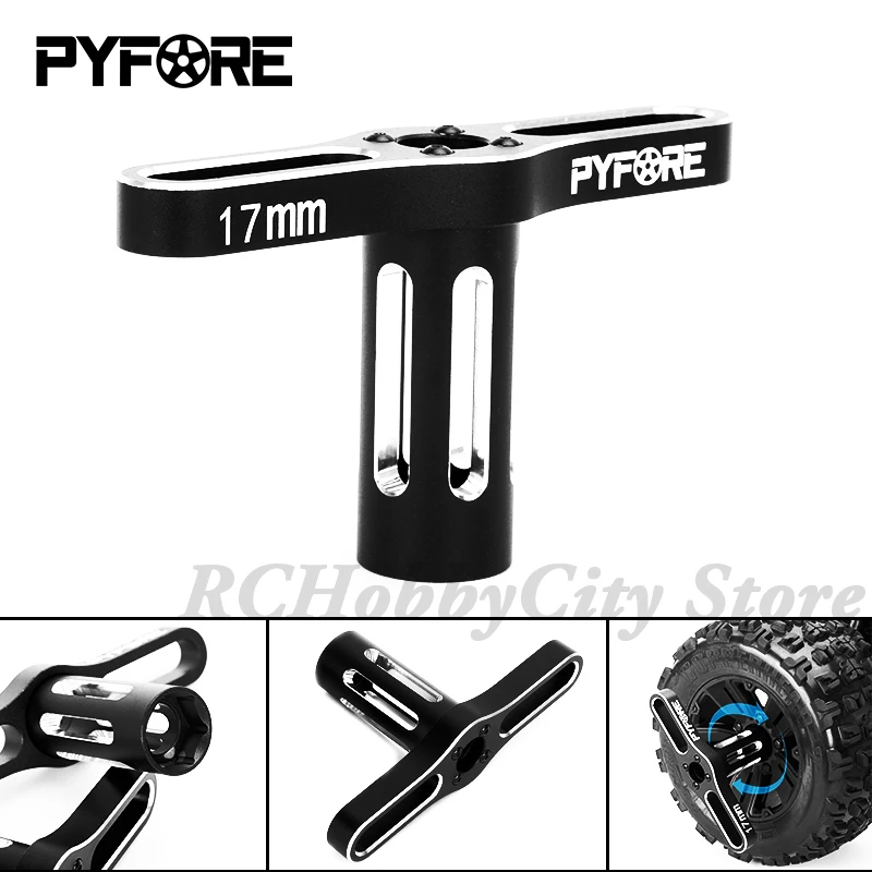 Clé en T Hexagonale 17mm Aluminium pour Modélisme RC 1/8