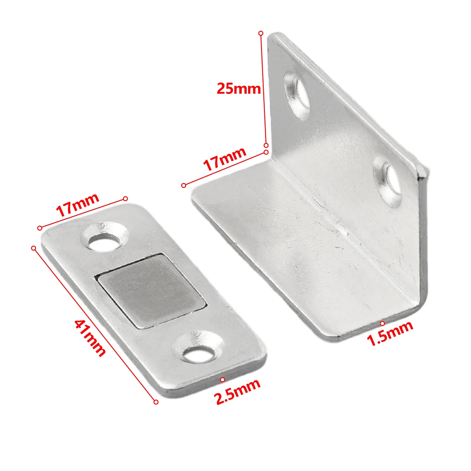 2pcs/set Magnetic Cabinet Catches Ultra Thin Door-Stop Closer With Screw For Closet Cupboard Furniture Hardware