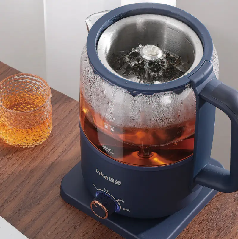 Electric Steam Tea Kettle Machine, Automatic Boiling Tea Glass Pot,  Steaming Teapot