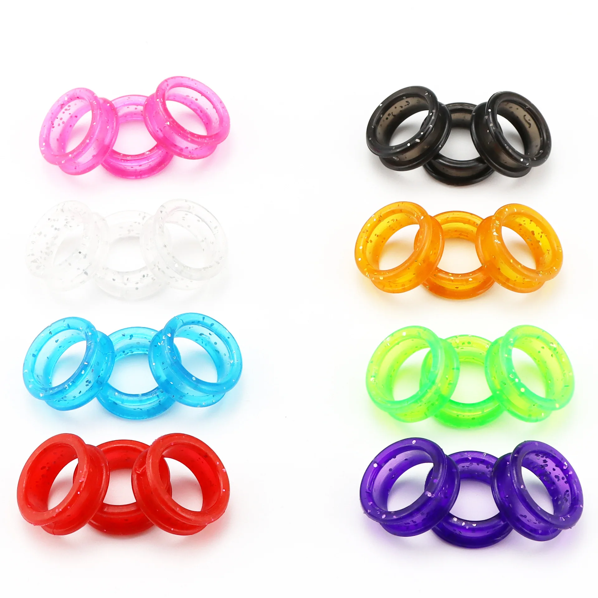 4Pcs Finger Rings fit any Scissors Inserts Hairdressing Scissor Accessorie replacement parts fit all size Silicone Soft