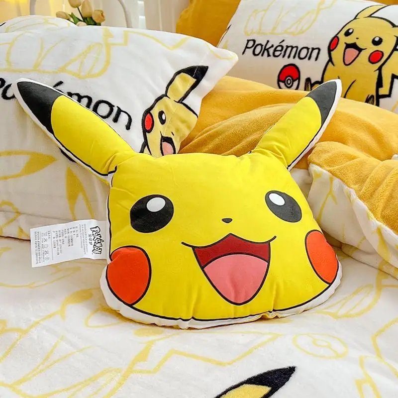 

Pokemon Pikachu Duck Kawaii Pillow Travel Pillow Cute Cartoon Soft Comfortable Cushion Sofa Cushion Car Two-dimensional