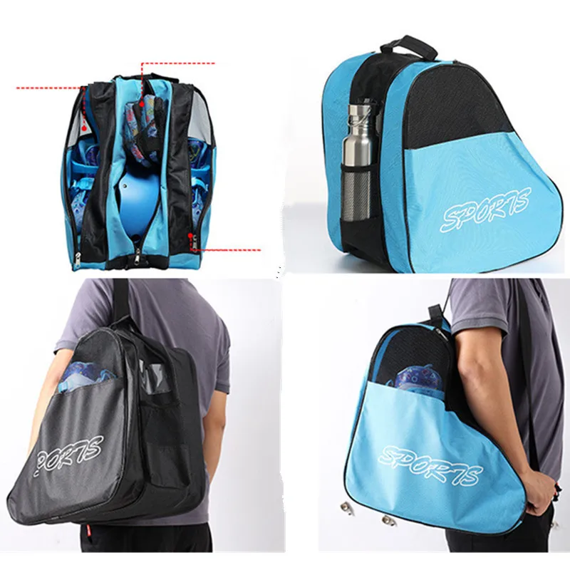 Roller Skates Bag Portable Large Capacity Breathable Kids Storage