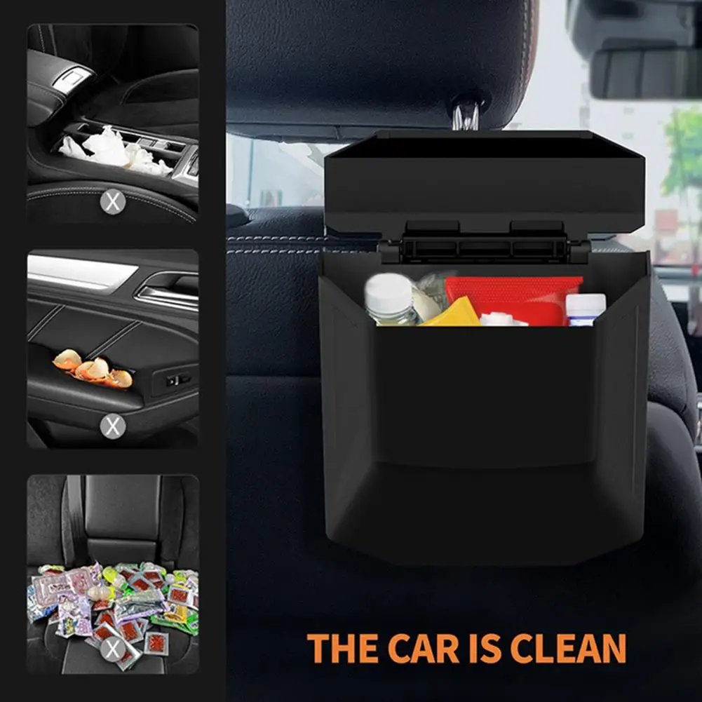 Car Trash Can Waterproof Car Litter Bag Keep Clean Tidy Vehicle Trash Can for Model3/y Automotive Waste Container Bin