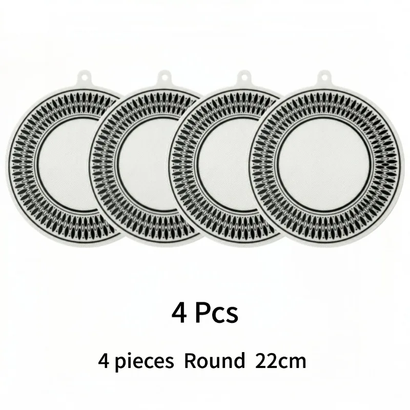 Silicone Induction Hob Protector Mat - Heat-Resistant, Round, 22cm (Choose 1, 2, or 4 Pack)