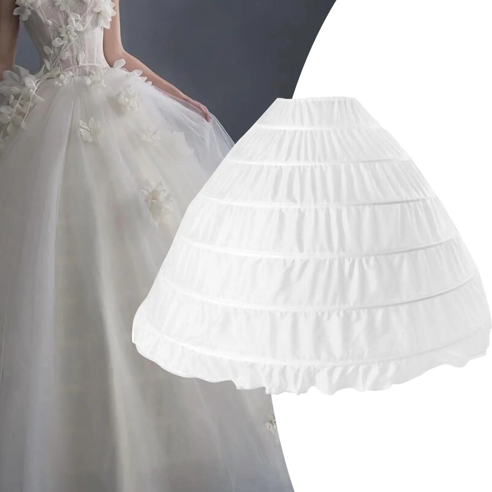 

Hoop Skirt Petticoat Girls Lolita Crinoline Underskirt Hoop Skirt Victorian Bustle Petticoat for Prom Dress Wedding Bridal Gown