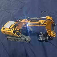 Hot BC1035 1/24 Alloy Remote Control Excavator Mini RC Excavator Model 11 Channel Excavator For Children RC Trucks Toys Gift 2