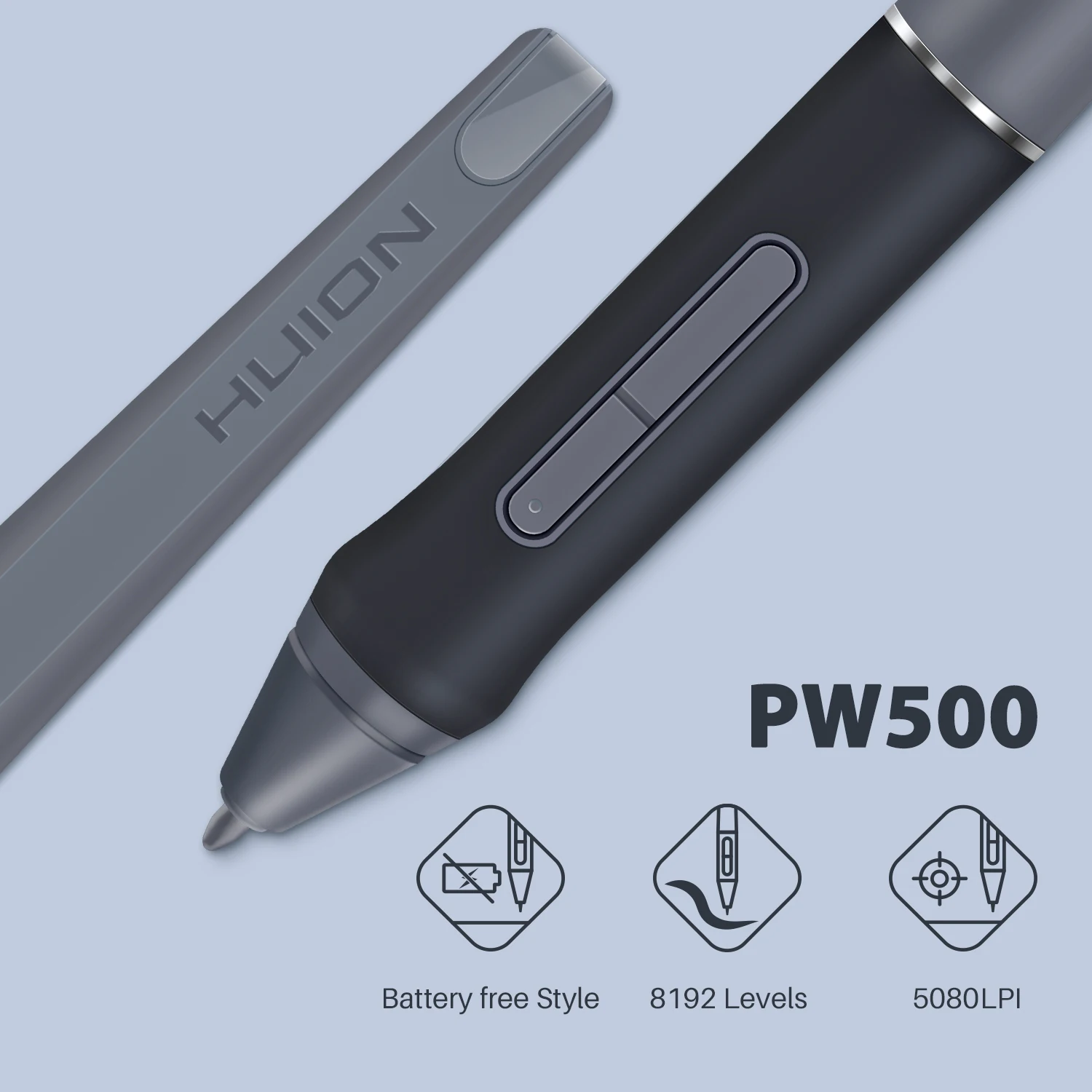 HUION HS611 그래픽 드로잉 태블릿 (배터리 없는 스타일러스 포함) 10.1인치 8192 레벨 안드로이드 지원 디지털 아트 태블릿