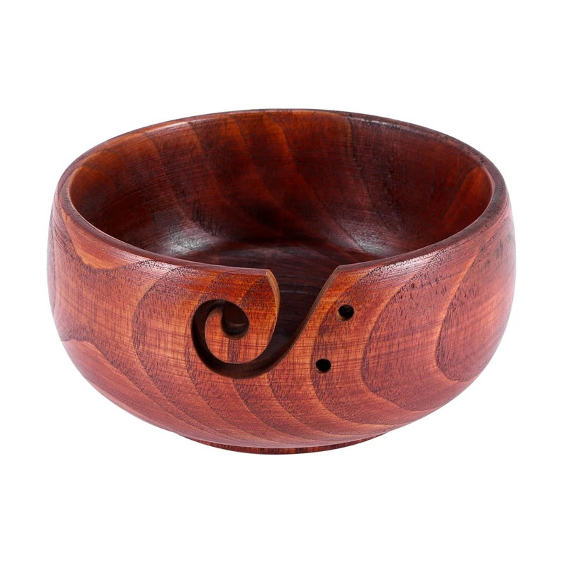 

Миска из деревянной пряжи, корзина для хранения вязальной шерсти, органайзер для рукоделия, держатель для вязания пряжи для вязания на День Матери