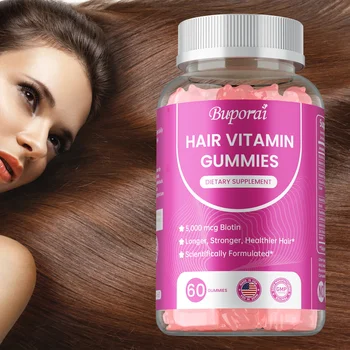 Hair Vitamin Gummies - Promotes Thicker and Healthier Hair Growth, Healthier Skin and Nails, and Reduce Fine Lines and Wrinkles