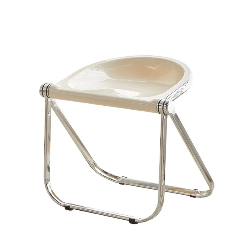 Folding Chair k-star Nordic Middle Ancient Foldable Chair Home Transparent Instagram Style Office Leisure Dining Chair Acrylic Creative