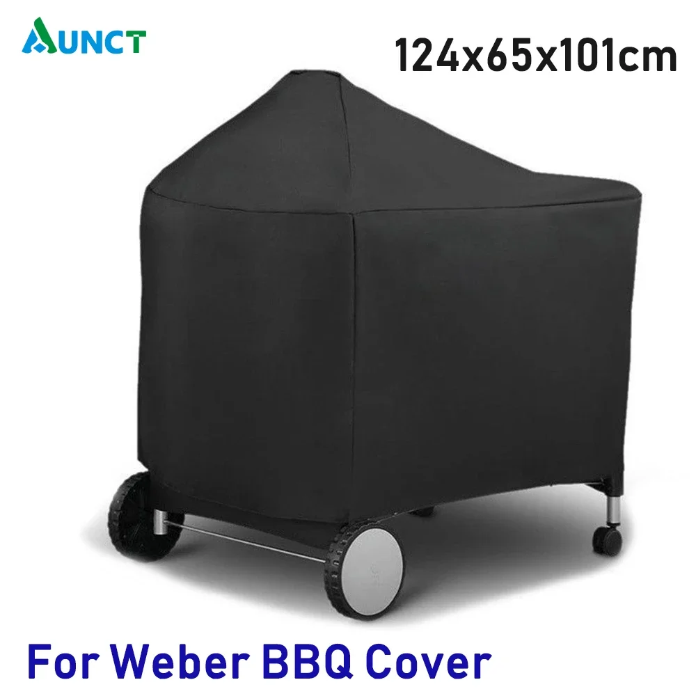 Outdoor Waterproof BBQ Grill Protective Cover Weber 7152 Barbecue Cover Round Grill Charcoal Barbeque 124x65x101cm