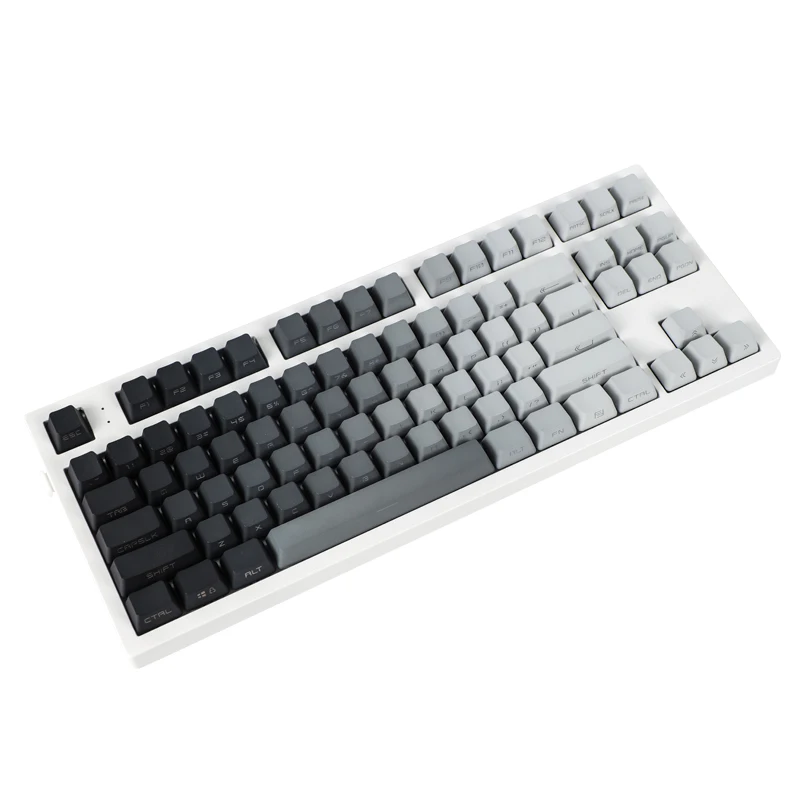 134 Keys Black White Gradient Keycaps for Mechanical