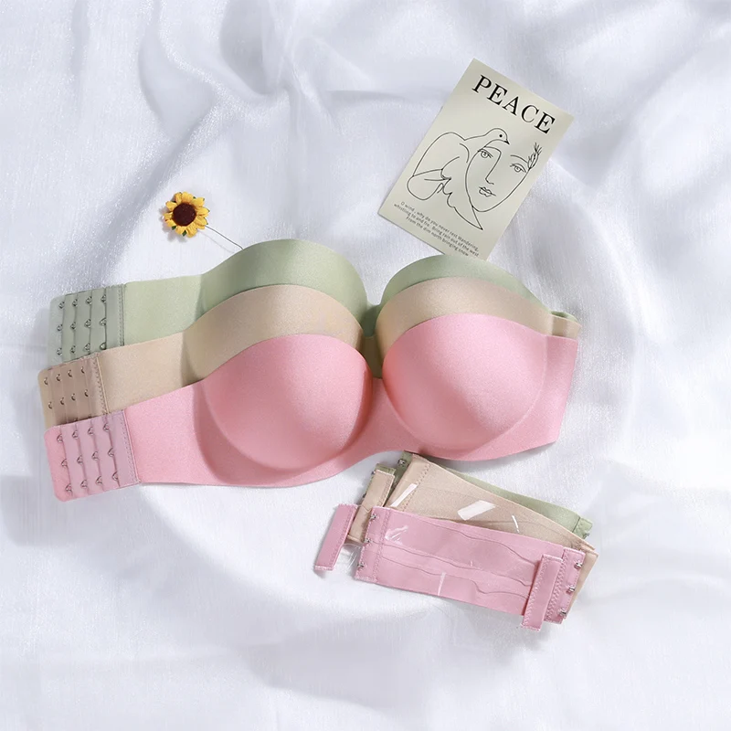 ATHVOTAR Women Bra Without Straps Sexy Strapless Invisible Push Up Bras