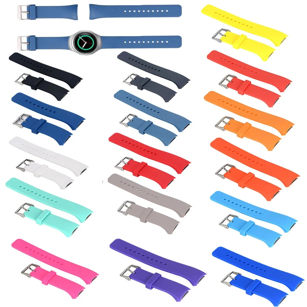 

Silicone Solid color Strap For Samsung Gear S2 SM-R720 Smart Watch Replacement sport watchband For Samsung Gear S2 R720 Band