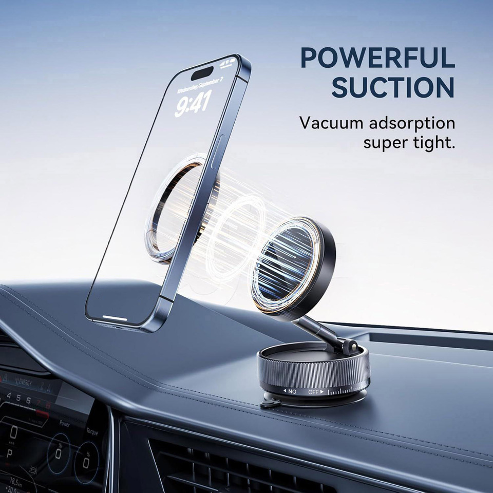 Magnetic Car Suction Cup Folding Bracket Alloy ABS Material Durable Car Mount Holder for GPS Phone