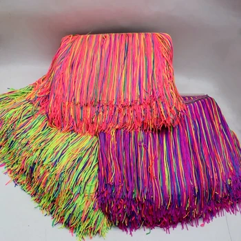 20 cm colorato frangia nappa tessuto di pizzo spettacolo teatrale festa di nozze abito da ballo decorazione rifilatura accessori per cucire fai da te