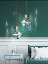  Постмодернистская хрустальная люстра ресторан бар кабинет спальня прикроватная небольшой подвесной светильник оптом 