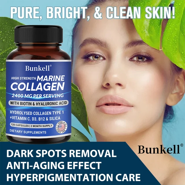 Collagen Capsules - with Biotin,Hyaluronic Acid,Support Joint Cartilage,Collagen Production and Calcium Absorption,Immune Health 5