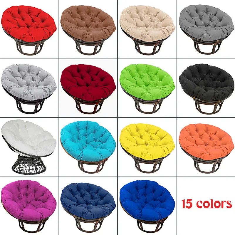 Swing Hanging Basket Seat Cushion Thicken Soft Egg Chair Pad Garden Armchair Pillow Outdoor Patio Rattan Chair Round Cushion 6