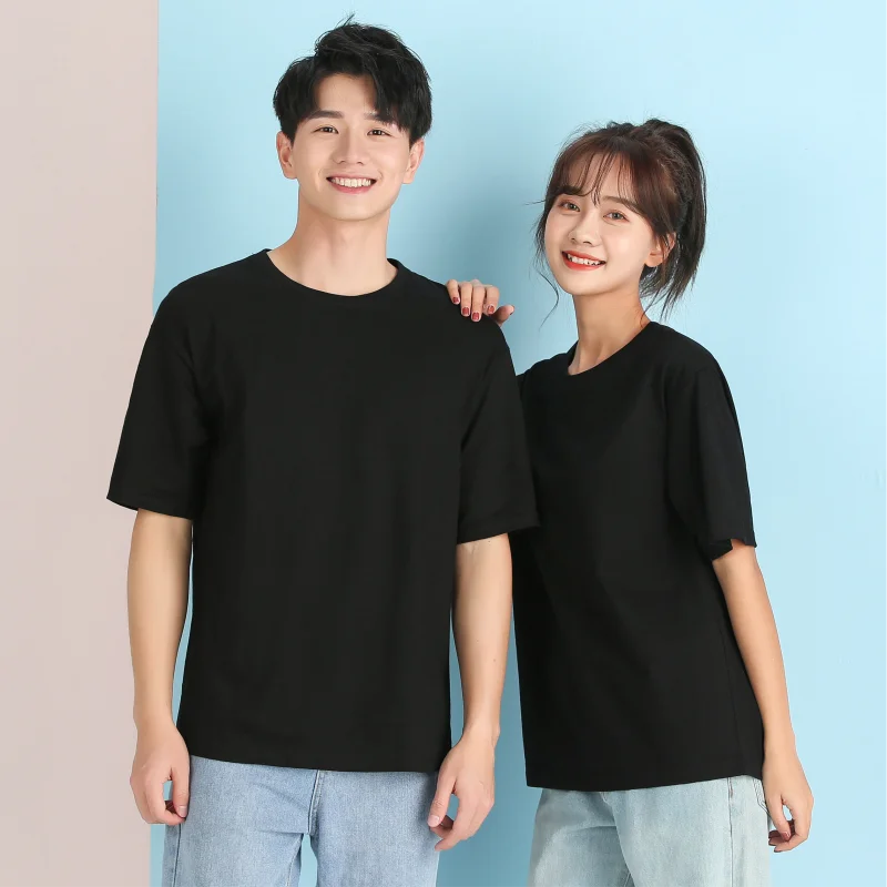 10 Colors Pure Cotton T Shirt Custom Logo Printing Men And Women Tops Personal Design Embroidery Company Brand ELIKE S-4XL short sleeved t shirt