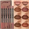 6pcs ROZZA Nude Lip Liner Set - Water-Resistant, Matte Finish Crayon Lip Pencils Non-Smudging & Easy-to-Apply 1