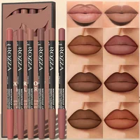 6pcs ROZZA Nude Lip Liner Set - Water-Resistant, Matte Finish Crayon Lip Pencils Non-Smudging & Easy-to-Apply 1