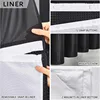 Extra Long Waffle Weave No Hook Shower Curtain 96 Inch Length with Snap in Fabric Liner Set,Heavy Duty Bathroom Curtains 3