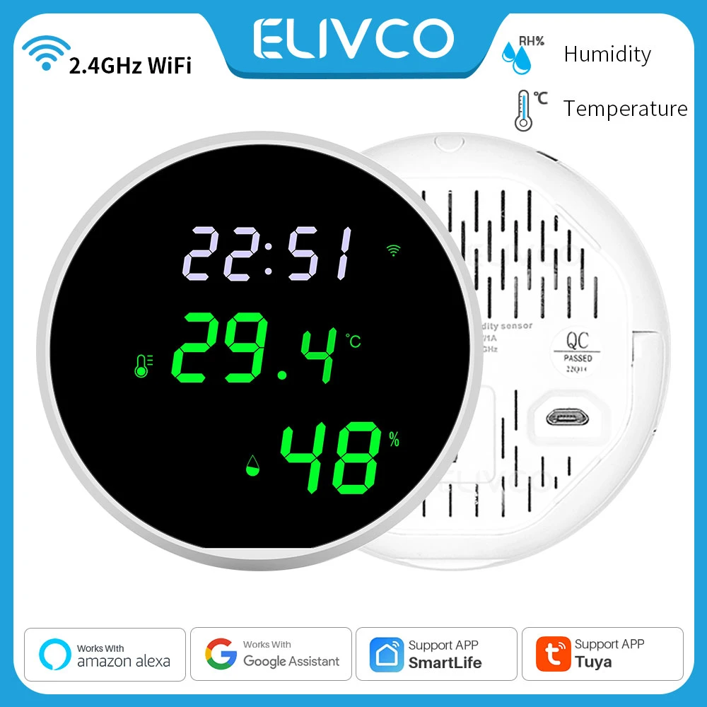 Google Home Temperature Humidity Sensor Wifi Smart Temperature