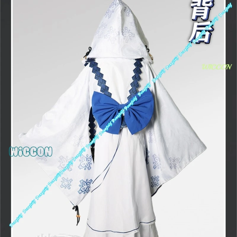 Costume Cosplay Limbus Company Araya The Celestial Comet, Abito Nero Ricamato con Stelle, Mantello Staccabile, Guanti e Cintura, Cosplay Anime - immagine 4