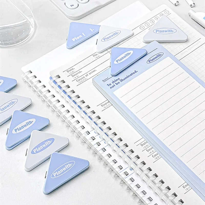 

4pcs/set Mini Triangle Clips Note Folder Plastic Page Corner Holder Paper Clip Clamp File Index Photo Office School Stationery